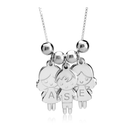 Mother Necklace with Boy and Girl Charms
