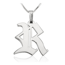 Old English Initial Necklace