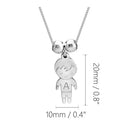 Mother Necklace with Boy and Girl Charms
