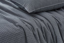 Ovela Deluxe Cotton Waffle Quilt Cover Set (Queen, Charcoal)