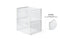 Ovela Set of 12 Click Shoe Storage Box (Medium, Clear/White)