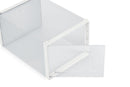 Ovela Set of 12 Click Shoe Storage Box (Medium, Clear/White)