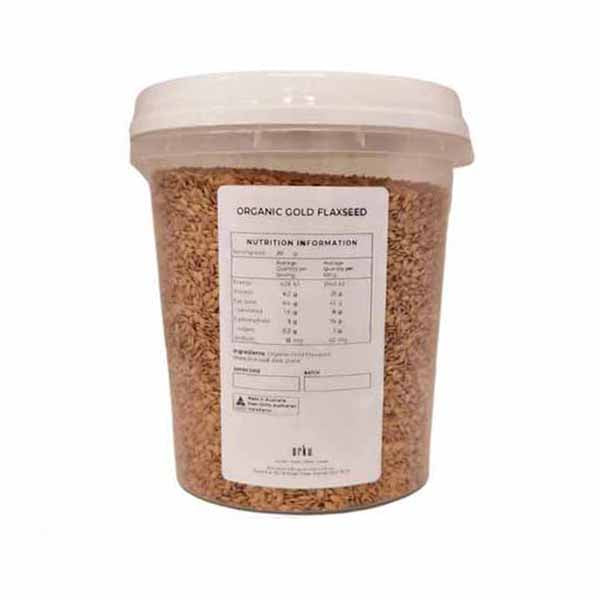 800G Organic Golden Linseed Flaxseed Tubs Whole