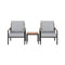 Outdoor Furniture 3Pcs Lounge Setting Bistro Set Chairs Table Patio