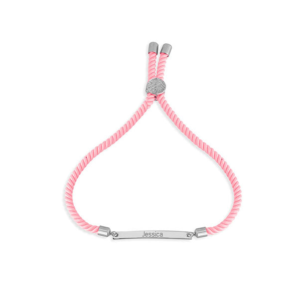Personalized Cord Bar Bracelet