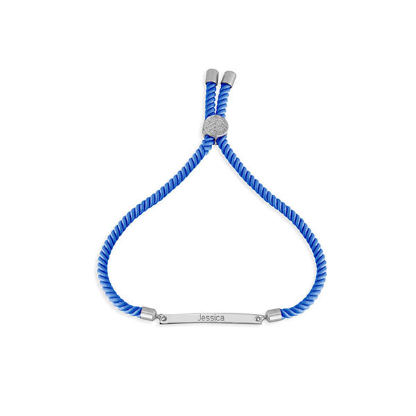 Personalized Cord Bar Bracelet