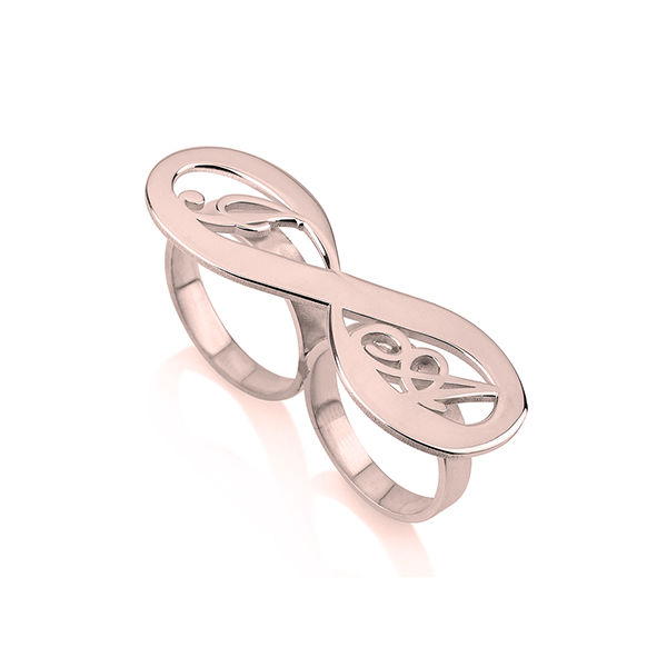 Personalized Infinity Ring With Initials