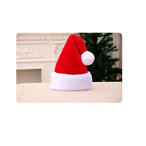 Plush Santa Hat Custom Made Adult Christmas Red Hat