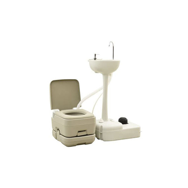 Portable Camping Toilet And Handwash Stand 20L Grey