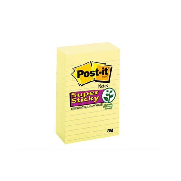 Post It Notes 660 5Sscy Super Sticky Lined Yellow Pk5