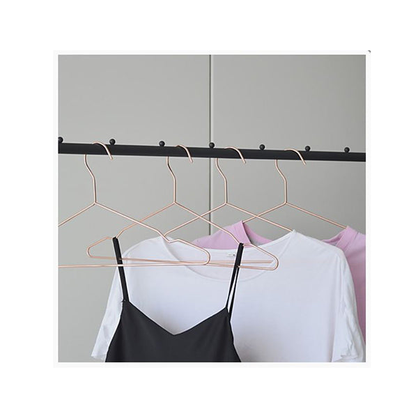 Adult Rose Gold Shiny Metal Wire Coat Suit Top Clothes Hangers