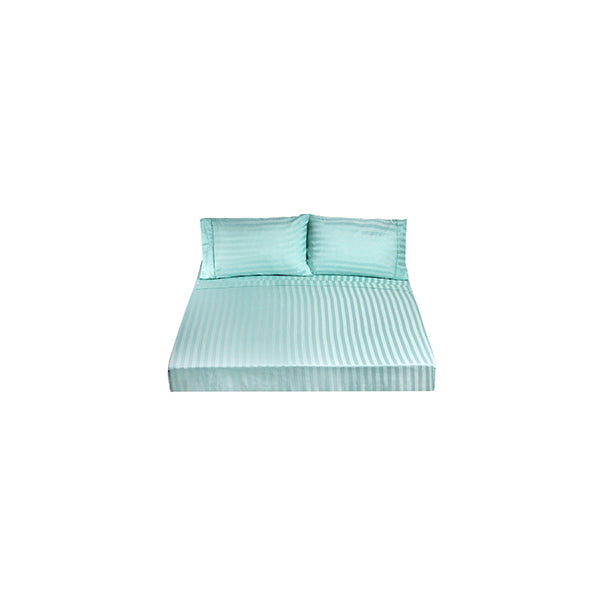 Royal Comfort Soft Sateen Damask Stripe Cotton Blend Pillowcase Set