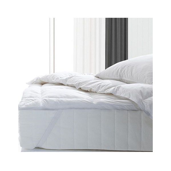 Royal Comfort Fitted Foam Cover Goose Mattress Topper White