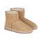 Royal Comfort Medium Ugg Slipper Boots Women Leather Beige