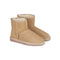 Royal Comfort Small Ugg Slipper Boots Women Leather Beige