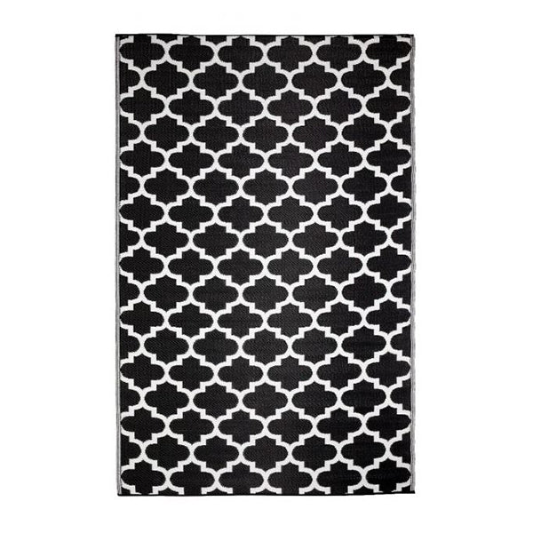 Tangier Black And White Outdoor Rug
