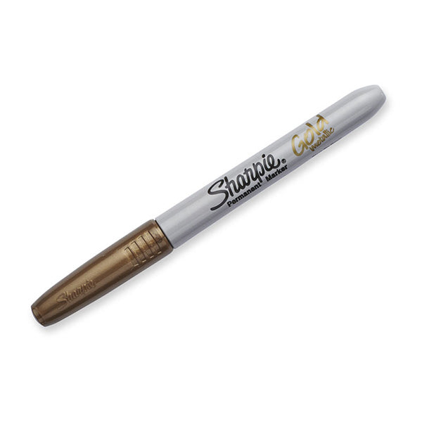 Sharpie Permanent Marker Finepoint Gold Box Of 12
