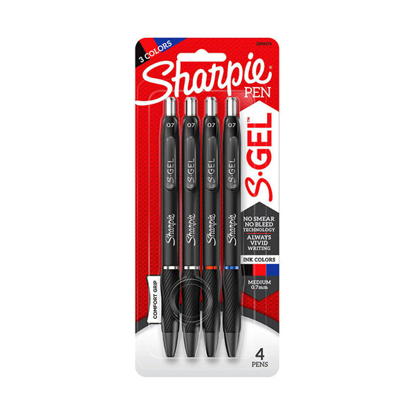 Sharpie Gel Assorted Pack Of 4 Box Of 6