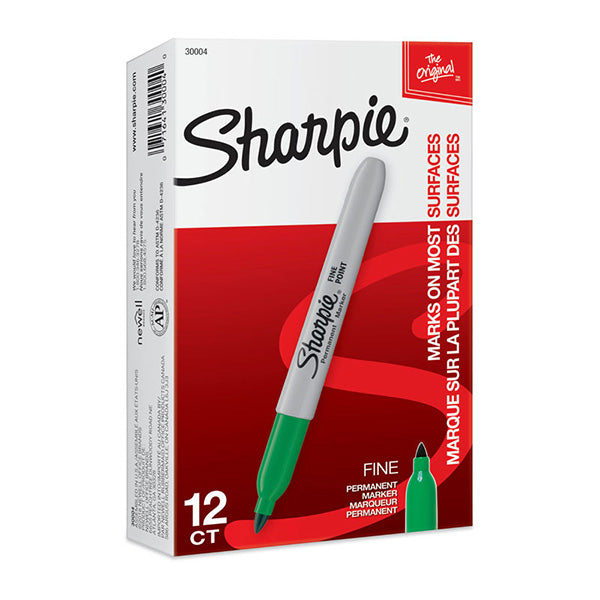 Sharpie Permanent Marker Fine Point Box Of 12