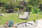 Shangri-La Mackenzie Outdoor Furniture Egg Chair (Black, Beige)