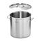 21L Stainless Steel Stock Pot With Two Steamer Rack Insert Tray