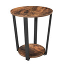 Round Side Table With Shelf