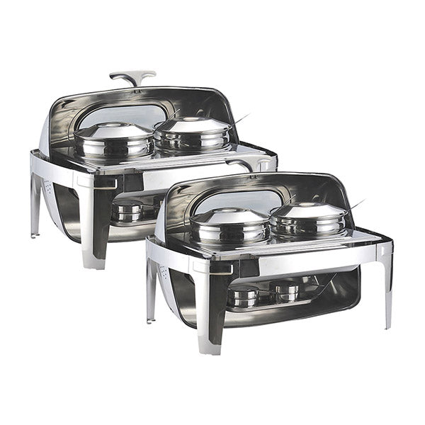 Stainless Steel Double Bowl Chafing Dish