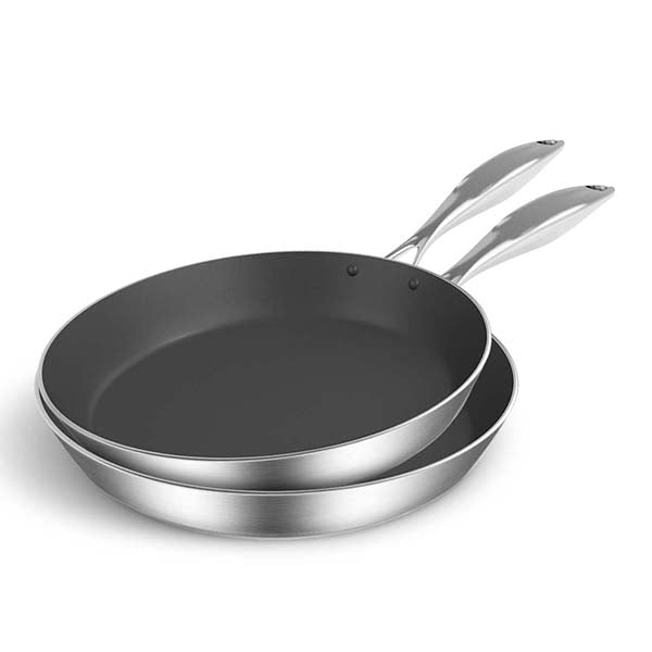 Stainless Steel Fry Pan 28cm 36cm Frying Pan Induction Non Stick
