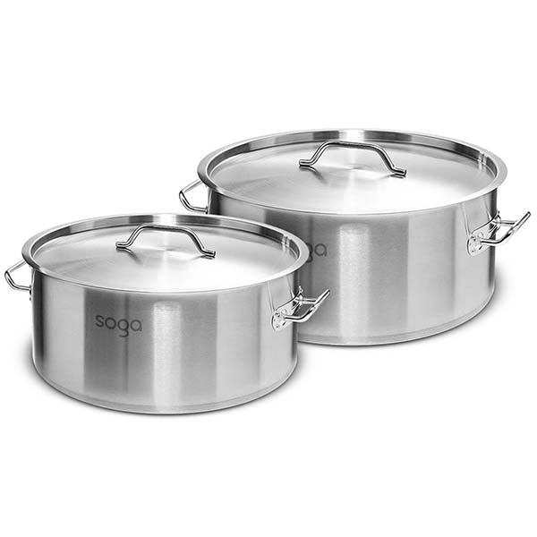 Stock Pot 9L 23L Top Grade Thick Stainless Steel Stockpot