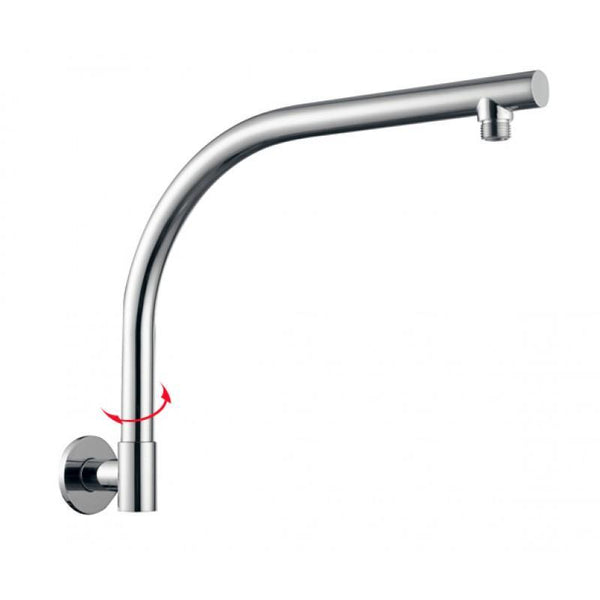 Swivel Round Chrome Wall Mounted Shower Arm