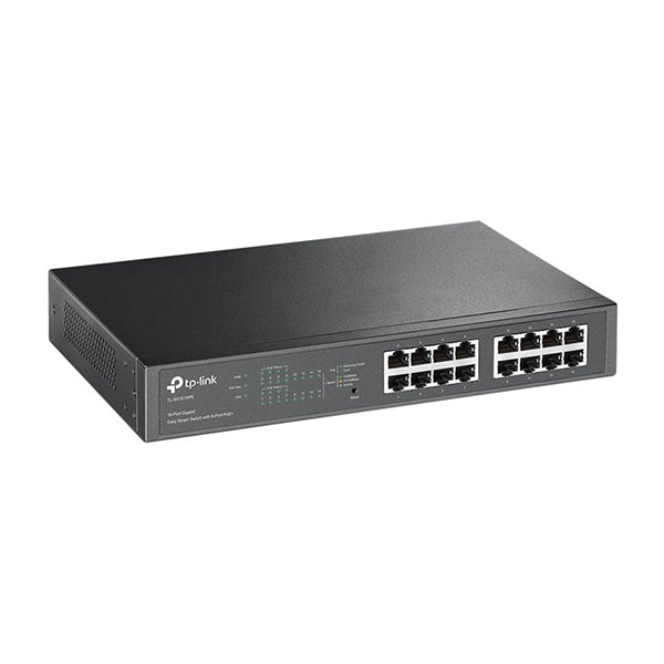 TP Link 16 Port Smart Desktop And Rackmount Switch Gbe 16 Poe 8