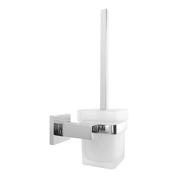 Bathroom Chrome Toilet Brush Holder Set Stainless Steel Holder Cup