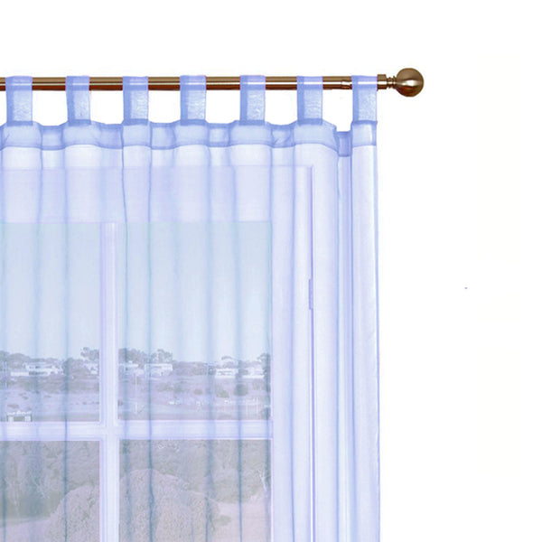 1 Piece Organza Tab Top Curtain 110 x 213 cm Blue