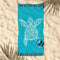 Premium Cotton Jacquard Beach Towel Turtle