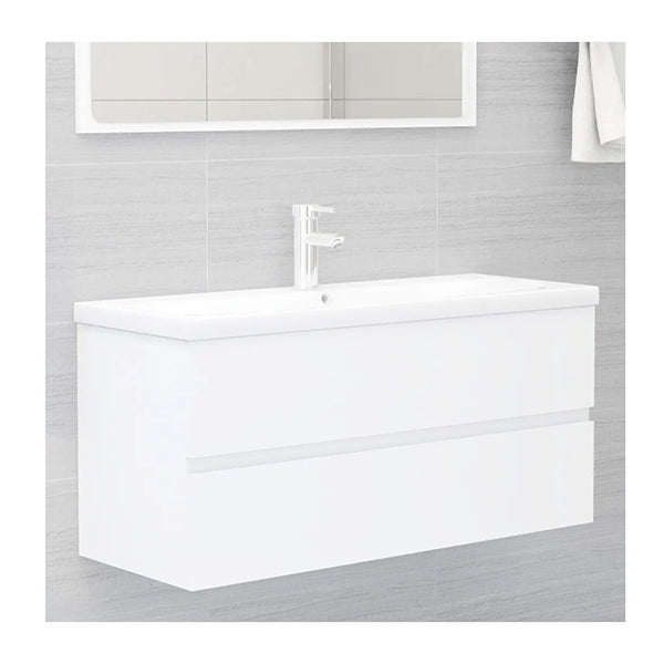 White Bathroom Chipboard Furniture Set