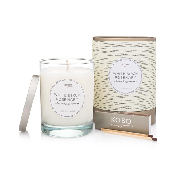 White Birch Rosemary By Kobo Pure Soy Candle 312G