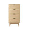 4 Chest Of Drawers Rattan Tallboy Cabinet Bedroom Clothes Storage Wood