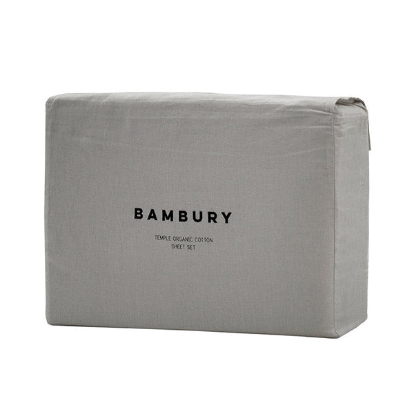 Bambury Temple Organic Cotton Sheet Set Grey