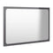 Bathroom Mirror High Gloss Grey 600X15X370 Mm Chipboard