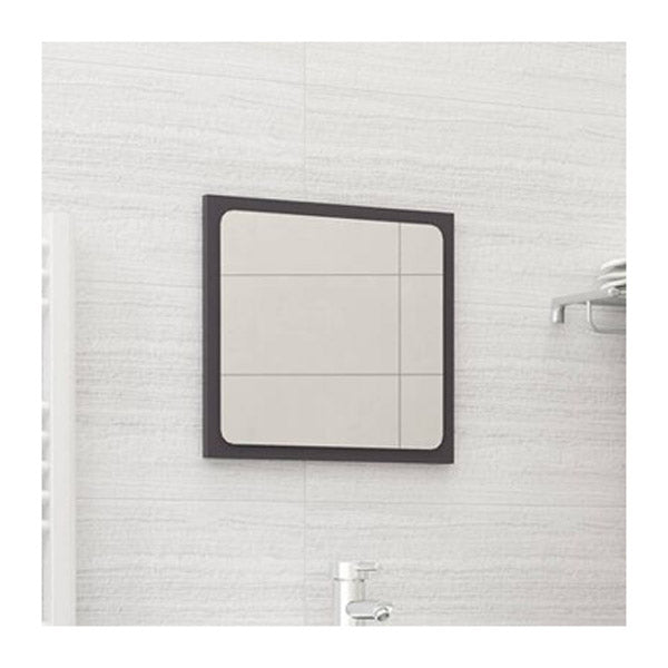Bathroom Mirror High Gloss Grey 40 Cm Chipboard