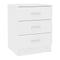 Bedside Cabinet White 38X35X56 Cm Chipboard
