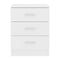 Bedside Cabinet White 38X35X56 Cm Chipboard