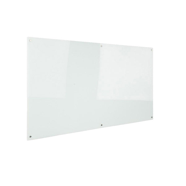 Glass Writing Board With Chrome Fittings