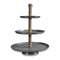 3 Tier Round Cake Stand With Jute Handle 40X40X66Cm