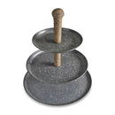 3 Tier Round Cake Stand With Jute Handle 40X40X66Cm