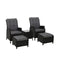 Recliner Chairs Lounge Outdoor Setting Patio Furniture Garden Wicker