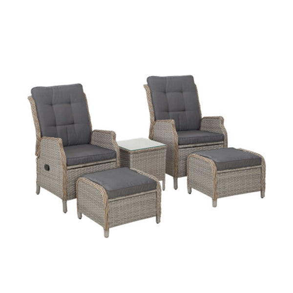 Recliner Chairs Lounge Outdoor Setting Patio Furniture Garden Wicker