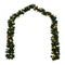 Christmas Garland Decorated With Baubles And Led Lights 10 M