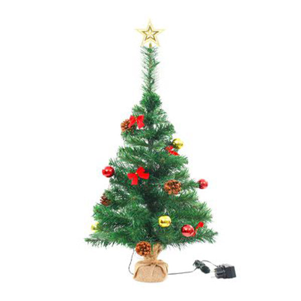 Artificial Christmas Tree With Baubles And Leds Green 64 Cm
