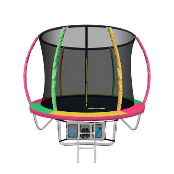 Trampoline 8Ft Round Kids Enclosure Safety Net Pad Multi Colour